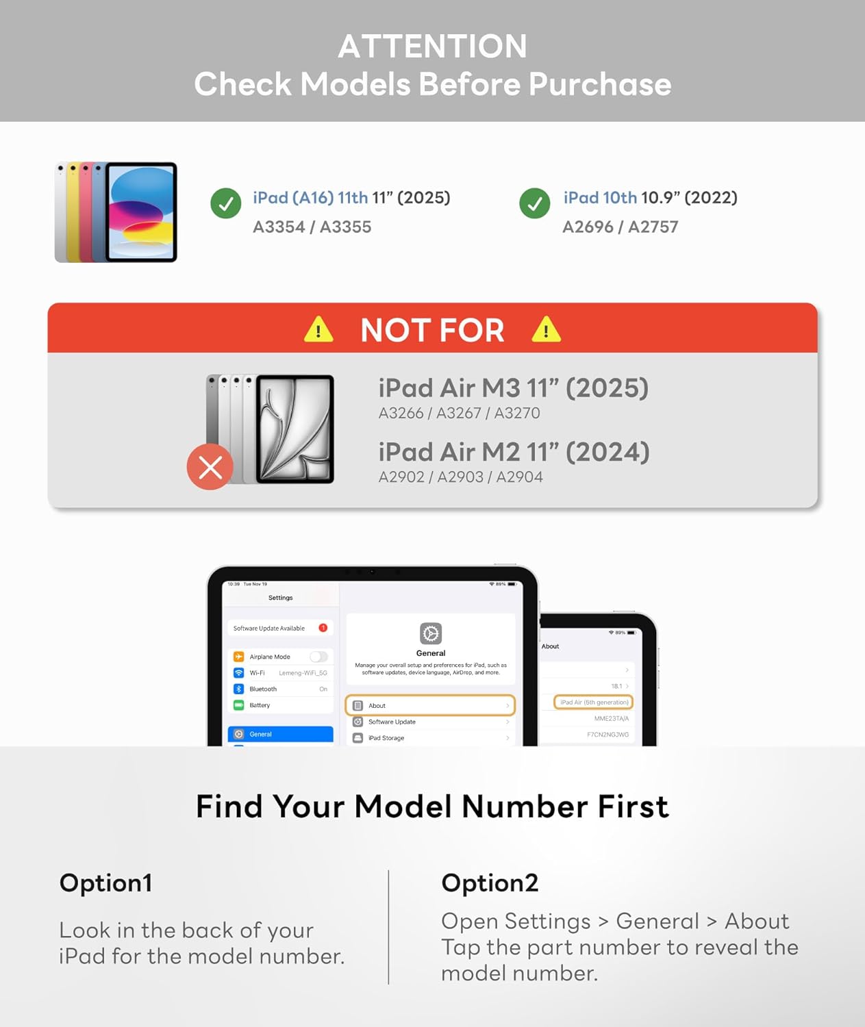 EIP Magnetix Keyboard Case for iPad (A16) 11th/10th Generation (2025/2022), with Patented Stylus Shortcuts, Protective, Adjustable Hinge Stand, Detachable Case, 7 Color Backlight