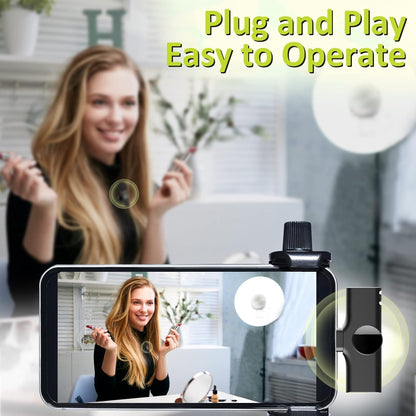 Wireless Mics, Wireless Clip on Microphones, Lapel Microphone A2d One Pair Two, for Android Phone, iPhone 15, Laptop, Video Recording