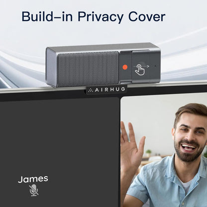 AIRHUG 3 in 1 1080P Webcam with Microphone & Speaker, USB Camera for Video Conferencing/Online Class/Gaming Live, Built-in Privacy Cover