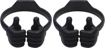 Honsky Cell Phone Stand Holder 2-Pack,Thumbs Up Lazy Phone Stand,Universal Adjustable Flexible Dock for All Phones & Tablets,Cute Stocking Stuffer Gift for Teen Girls,Black