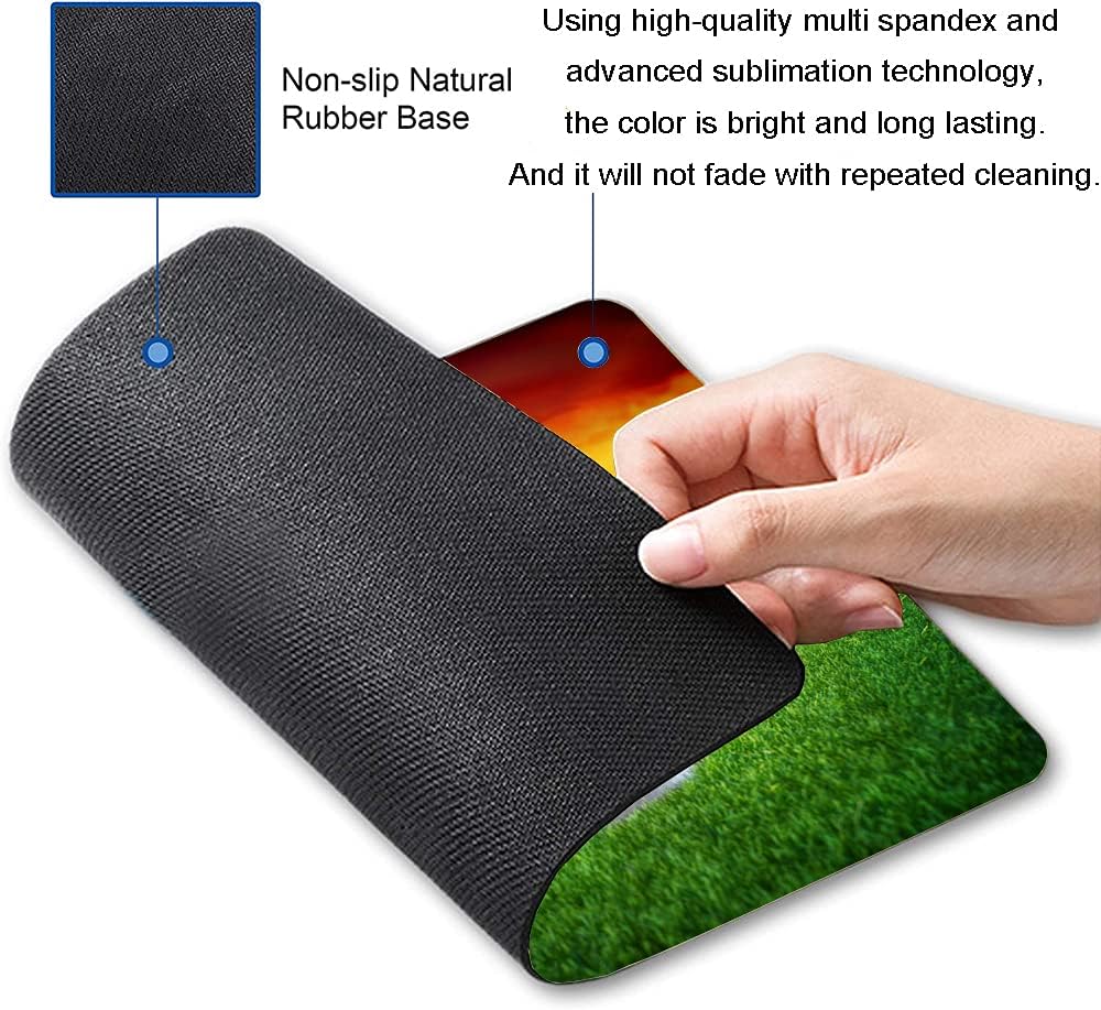 Mouse Pad, Ball in Hole Golf Mouse Pad Rectangle Custom Designs, Waterproof Anti-Slip Rubber Mousepad Office Accessories Desk Decor Wireless Mouse Pads for Computers Laptop