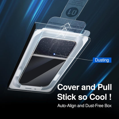 SMARTDEVIL 3 Pack Screen Protector for iPhone 14 Pro Max, Bubble-and-Dust-Free Box, HD Tempered Glass, Military Grade Shatterproof & Ultra Durable, Easy Installation