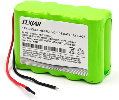 (2-Pack) 12V NiMH Battery Pack AA2000mAh, 10-Cell Rechargeable Replacement for RC Models, LED Kits, Medical Equipment, DIY Projects