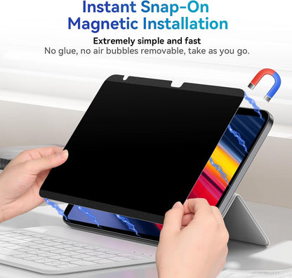 Magnetic Privacy Filter Compatible with iPad Pro 11 Inch 5th (2024, M4), Removable Anti Glare Blue Light Matte Privacy Screen Protector