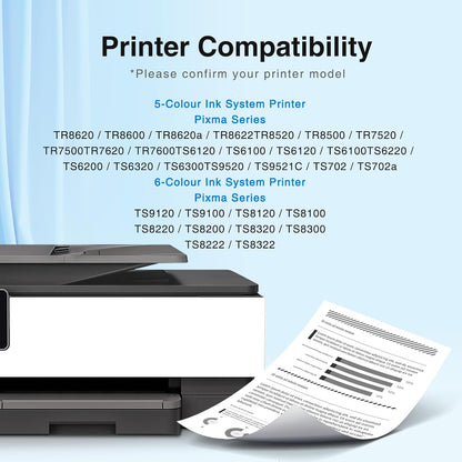PGI-280XXL/CLI-281XXL Ink Cartridge Replacement for Canon 280 281 Ink Cartridges for Canon TR8620a Ink Cartridge TR8620 TR8520 TR7520 TR8600 TS6120 TS6220 TS6320 TR8500 Printer-2PGBK/2BK/2C/2M/2Y