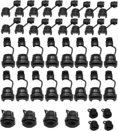40PCS Nylon Insulation Cable Bush Grommet Electric Cable Protection Cord Buckle Strain Relief Bushing Black Wire Cover Round Cord Grommet,Office Home Wire Cover Management 6N-4 4N-4