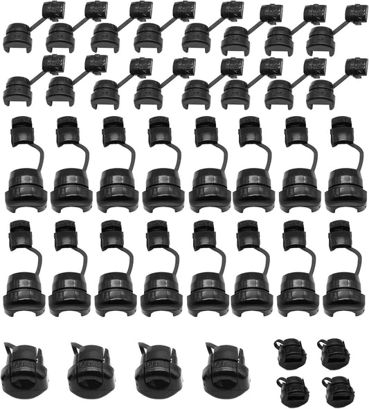 40PCS Nylon Insulation Cable Bush Grommet Electric Cable Protection Cord Buckle Strain Relief Bushing Black Wire Cover Round Cord Grommet,Office Home Wire Cover Management 6N-4 4N-4