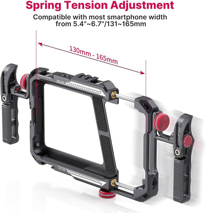 ULANZI Smartphone Video Rig with Handle, LINO Filmmaking Case Aluminum Alloy Phone Video Stabilizer Grip Tripod Mount for Video Maker Videographer with Cold Shoe for iPhone 16 15 Mini Pro Max 8 Plus