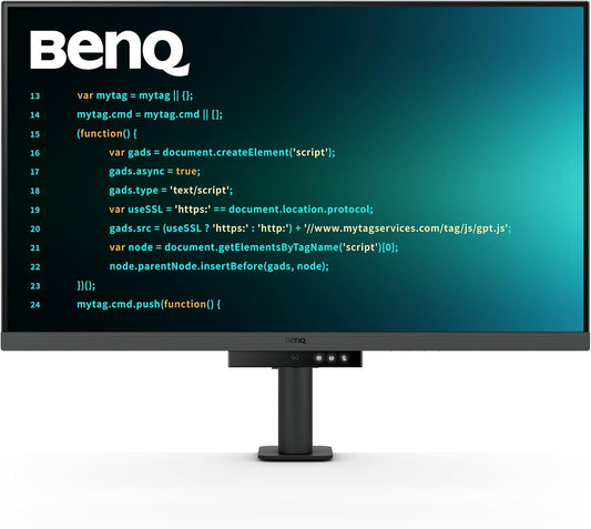 BenQ RD320UA 32” 4K 3840x2160 Programming Monitor with 2000:1 Contrast Ratio, Nano Matte Panel, MoonHalo, 90W USB-C, Coding Modes, Night Hours Protection, Ergonomic Stand, and Eye-Care Technology
