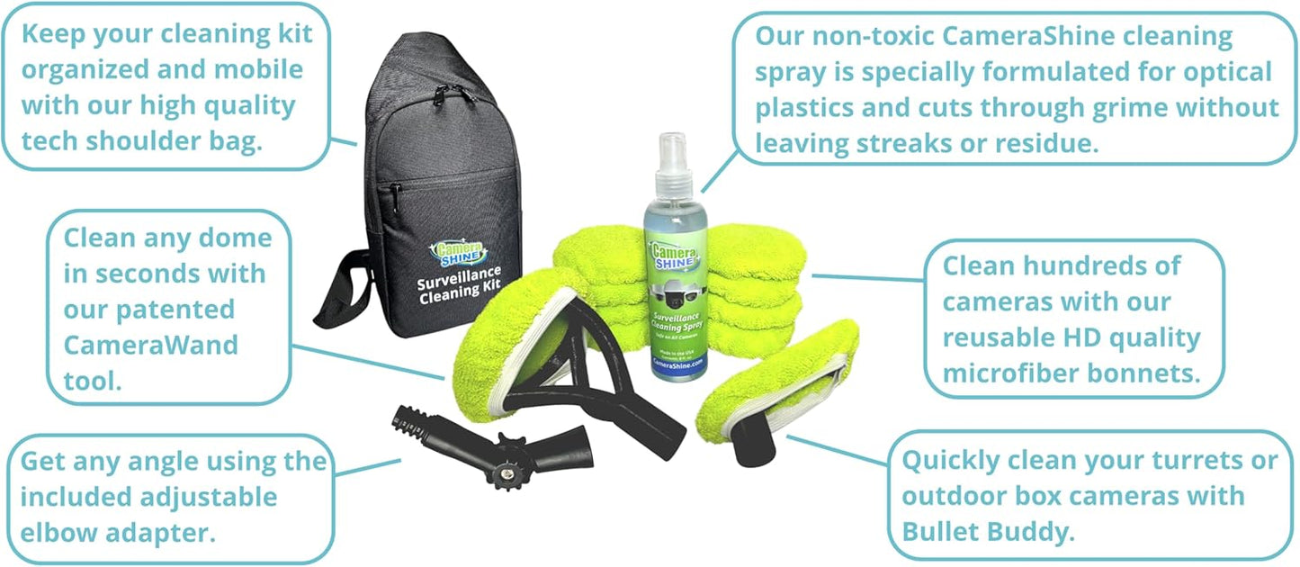 PRO Surveillance Cleaning Kit - Safely Clean Any Security Camera Safely from The Ground