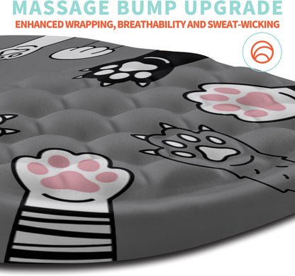 Ergonomic Mouse Pad Wrist Support with Memory Foam Massage Bulge, Carpal Tunnel Pain Relief Mousepad Wrist Rest for Mouse(12x8 inch, Paw)