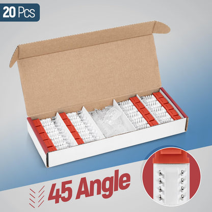 Everest 45° Angled RJ45 Cat6 Keystone Jacks 20-Pack in Orange - Slim Profile Female RJ45 Connectors - Cat 6 Keystone Jack - Compatible with 45° Angled Speed Termination Tool - 45Term (B0BL3GS7ZY)