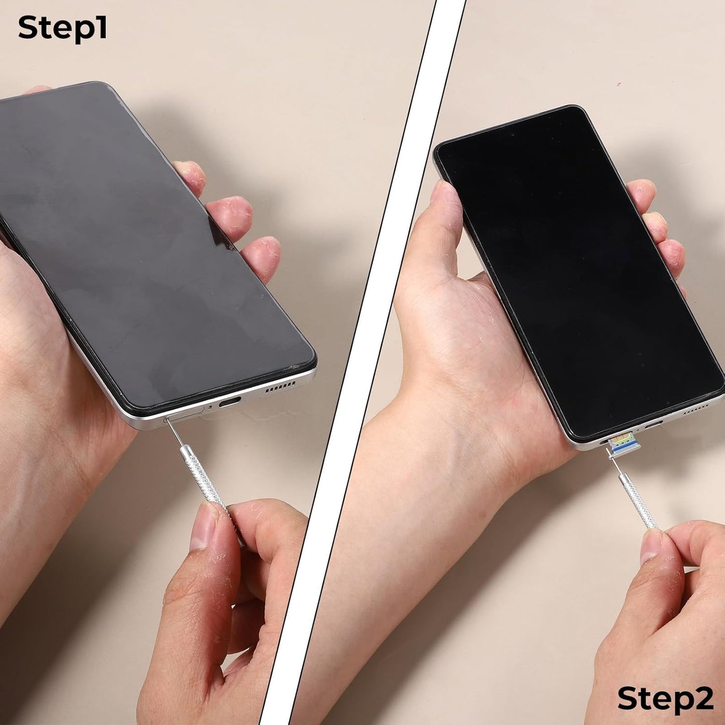 SIM Card Removal Pin, 12 Pack SIM Card Removal Tool Cards Tray Ejector Pin Tools Ejectors Pins Tools Ejectors Pins Needle Remover with All Models Cell Phone Pad Samsung Galaxy HTC Smartphone