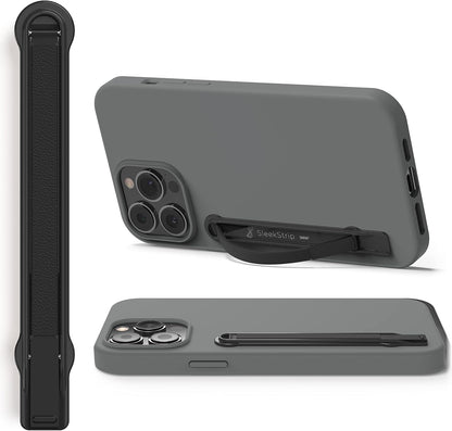 SleekGrip Premium: Swappable Phone Stand & Phone Grip - Ultra Thin Convertible Grip Holder Fits Most iPhone and Android Cases, Phone Strap Compatible with Wireless Chargers and Car Mounts