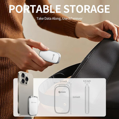 PHIXERO P20 External Portable SSD 1TB,up to 2050Mb/s,External Solid State Drives with 2 in 1 USB C Cable with LED Indicator,USB 3.2 Gen 2 Portable Hard Drive for iPhone 15/16 PRO, Mac, PC & Laptops