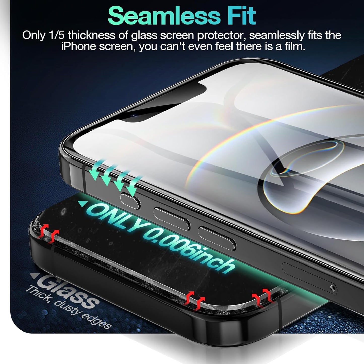 3 Pack Flexible Film for iPhone 16e Screen Protector[NOT GLASS], Invisible Thin, Never Cracks, Full Coverage, Scratch Resistant&Self-Healing