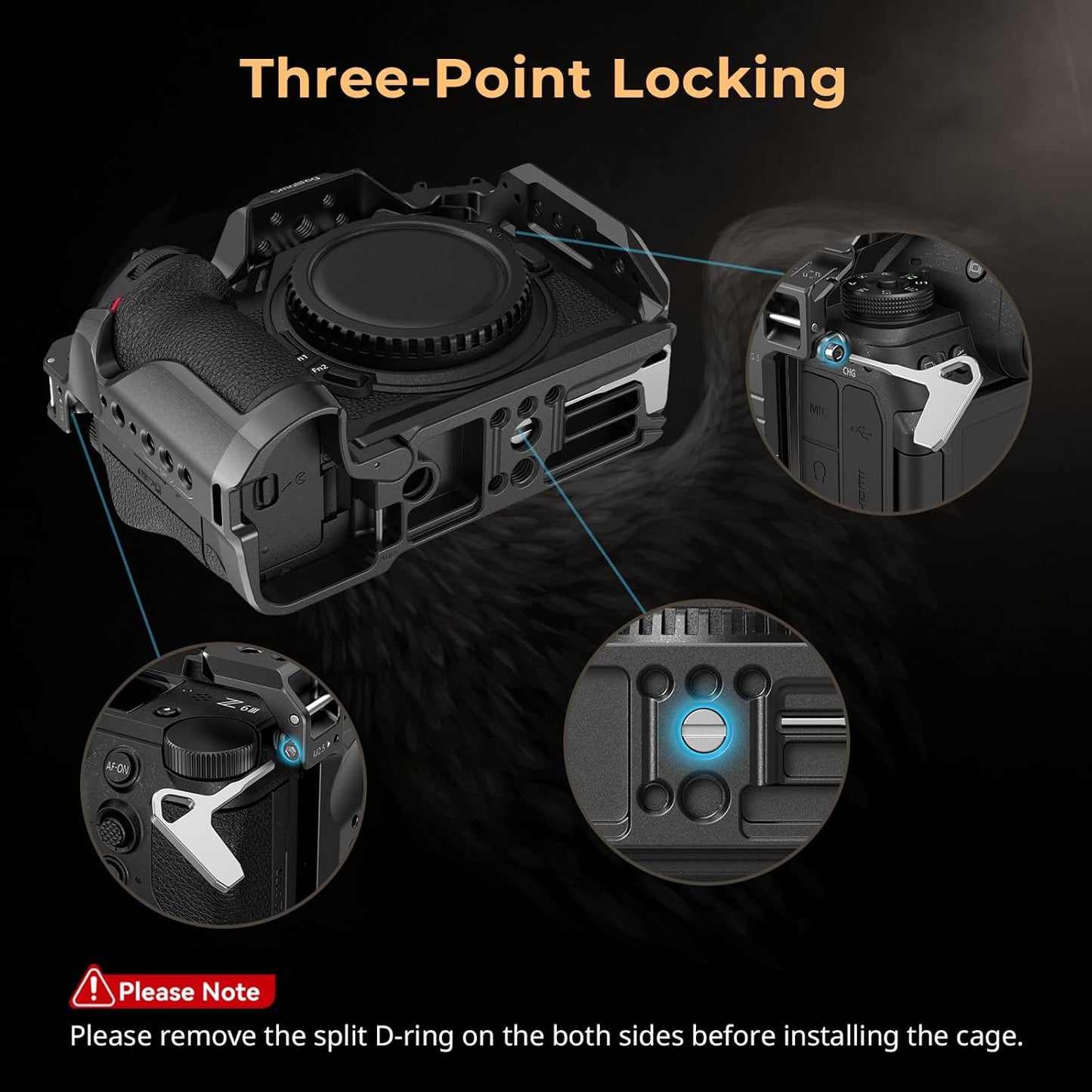 SmallRig Z6 III Camera Cage Kit for Nikon Z6 III, with Top Handle and Cable Clamp, Aluminum Alloy Camera Full Cage Kit with Anti-Twist Design, Built-in Quick Release Plate for Arca-Swiss - 4520