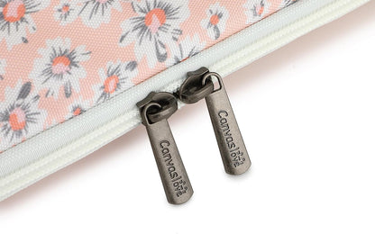 Canvaslove Pink Chrysanthemum Laptop Sleeve Case Bag With Pocket for MacBook Pro 14 inch,Surface Laptop 14.4 inch and HP Lenovo Dell ASUS Acer 14 inch Laptop Computer