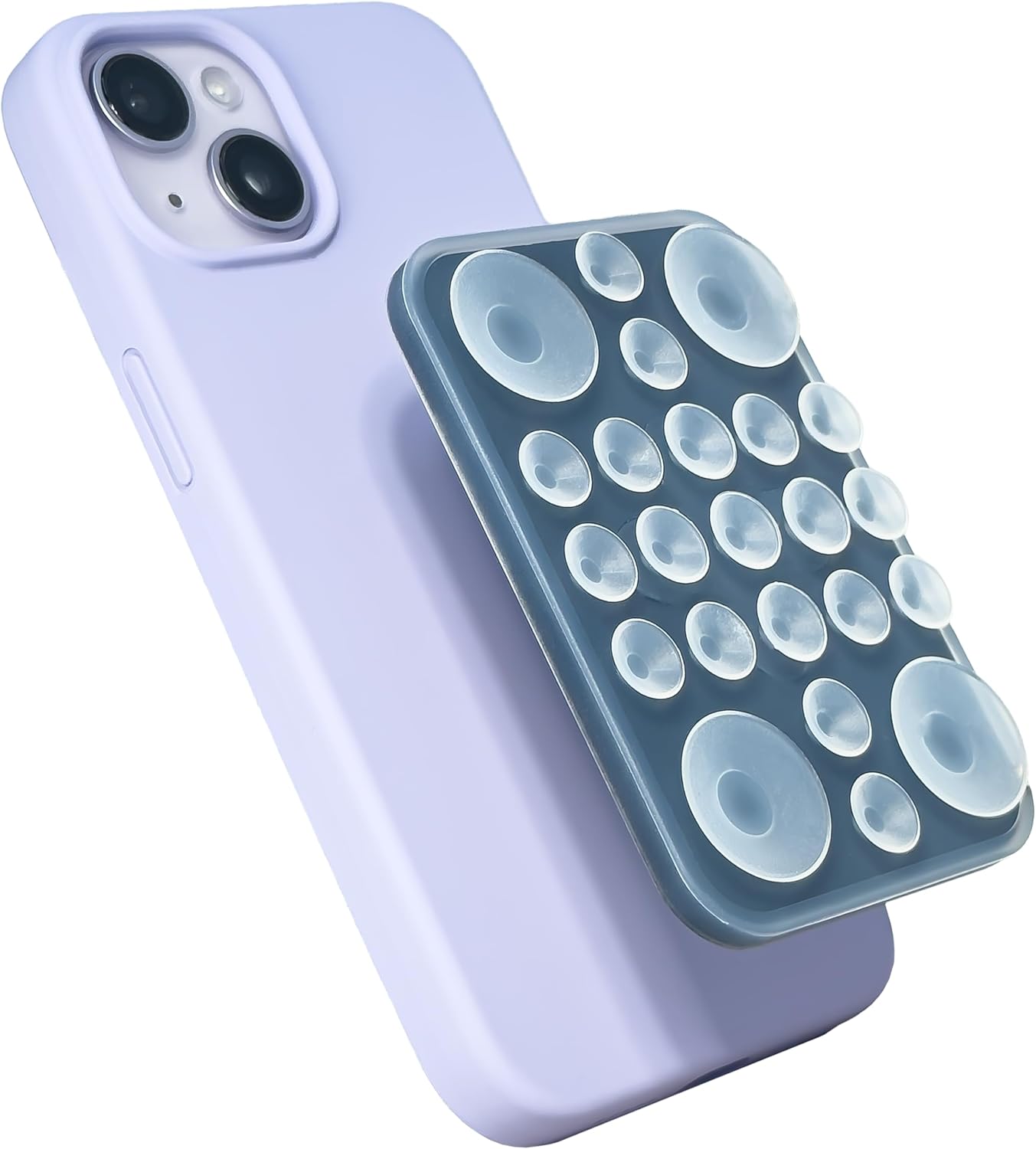 The Clingy Thingy Magnetic Sticky Phone Grip - Removable iPhone Suction Grip for Hands-Free FaceTime - Workouts, Influencers & Content Creator Essentials, Compatible with iPhone 12-16 (Glacier Black)