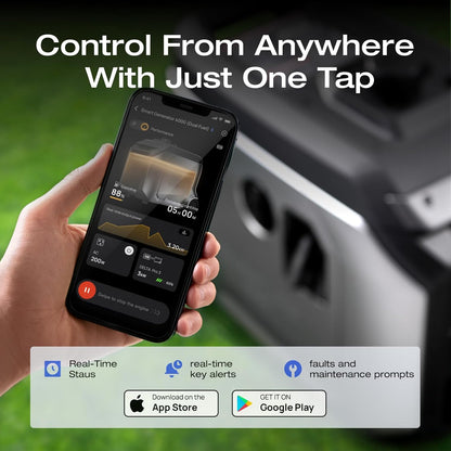 EF ECOFLOW 3200W DC Fast Charging Dual Fuel Smart Generator with LPG and Gas Support, Smart Control, for Home Power Backup, Emergency, Compatible with DELTA Pro 3 / DELTA Pro