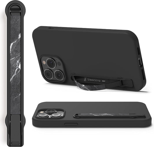SleekGrip Premium, Swappable Phone Stand & Grip- Ultra Thin Convertible Grip Holder Fits Most iPhone and Android Cases, Phone Strap Compatible with Wireless Chargers and Car Mounts