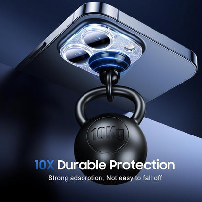 UniqueMe 3 Packs Compatible for iPhone 13 Pro Max/iPhone 13 Pro Camera Lens Protector Acrylic [Not Glass],[Case Friendly][Scratch-Resistant][Night Shooting Mode]-Glitter Blue