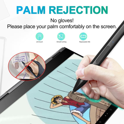 Stylus for HP Envy X360 Pavilion x360 Specter X360 Spectre x2 Envy x2 Touchscreen Laptop Rechargeable MPP 2.0 Tilt Pencil 4096 Pressure Sensitivity Using The Microsoft MPP Protocol, Black
