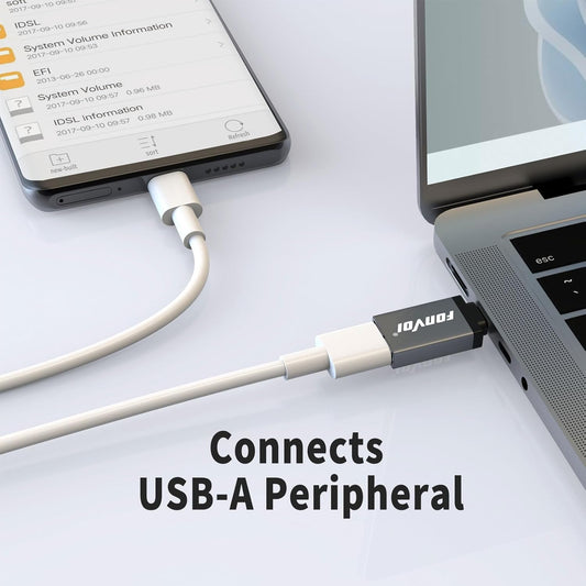 USB C to USB Adapter[4-Park], USB Type C Male to USB 3.0 Female OTG Adapter Compatible with MacBook Pro,Chromebook,Pixelbook,Microsoft,Samsung Galaxy S8 9 10 20 21 S22 Ultra Plus Note (Grey)