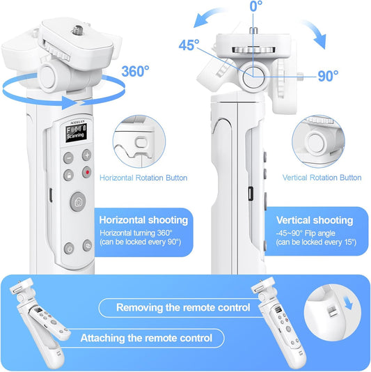 AODELAN for Fujifilm Camera Tripod with Rechargeable Wireless Shutter Release,Shooting Grip Remote Control Handle for Fuji X-T3,X-T4,X-T5,X-T30,X-T30 II,X-T50,X-H2,X-H2S,X-S10,X-S20,X100 VI,X-M5