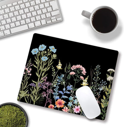 Mouse Pad, Premium-Textured Mouse Mat, Non-Slip Rubber Base Mousepad for Laptop, Computer & PC,9.5×7.9 in,Weeds