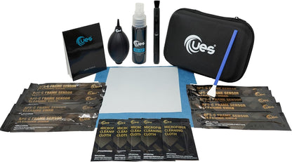 UES 21-in-1 Camera Cleaning Kit: 10 APS-C 16mm Sensor Cleaning Swabs, 5 Lens Cleaning Cloth, Air Blower, Lens Cleaning Pen, Lens and Sensor Liquid Cleaner, Lens Cleaning Paper, Screen Cleaning Cloth