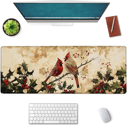 Cardinal Large Mouse Pad, Gaming Mouse Pad, Keyboard Mat, Non-Slip Rubber Base, Office Accessories, Desk Mat, MousePads for School, Work, Home Decor Gifts 31.5" x 11.8"