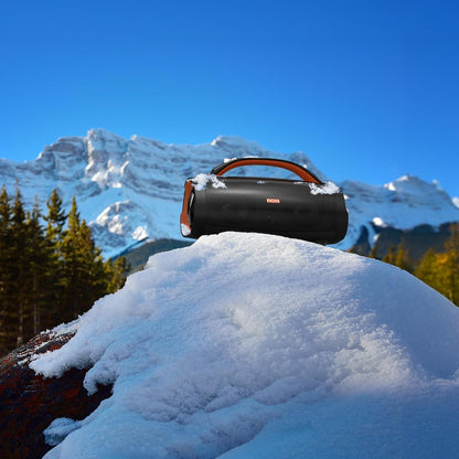 DOSS Extreme Boom Pro Loud Bluetooth Speaker with 100W Stereo Sound, Extra Bass, 20H Playtime, Party-Sync Led Lights, Built-in Power Bank, IPX6 Waterproof for Outdoor, Camping, Travel-Blue