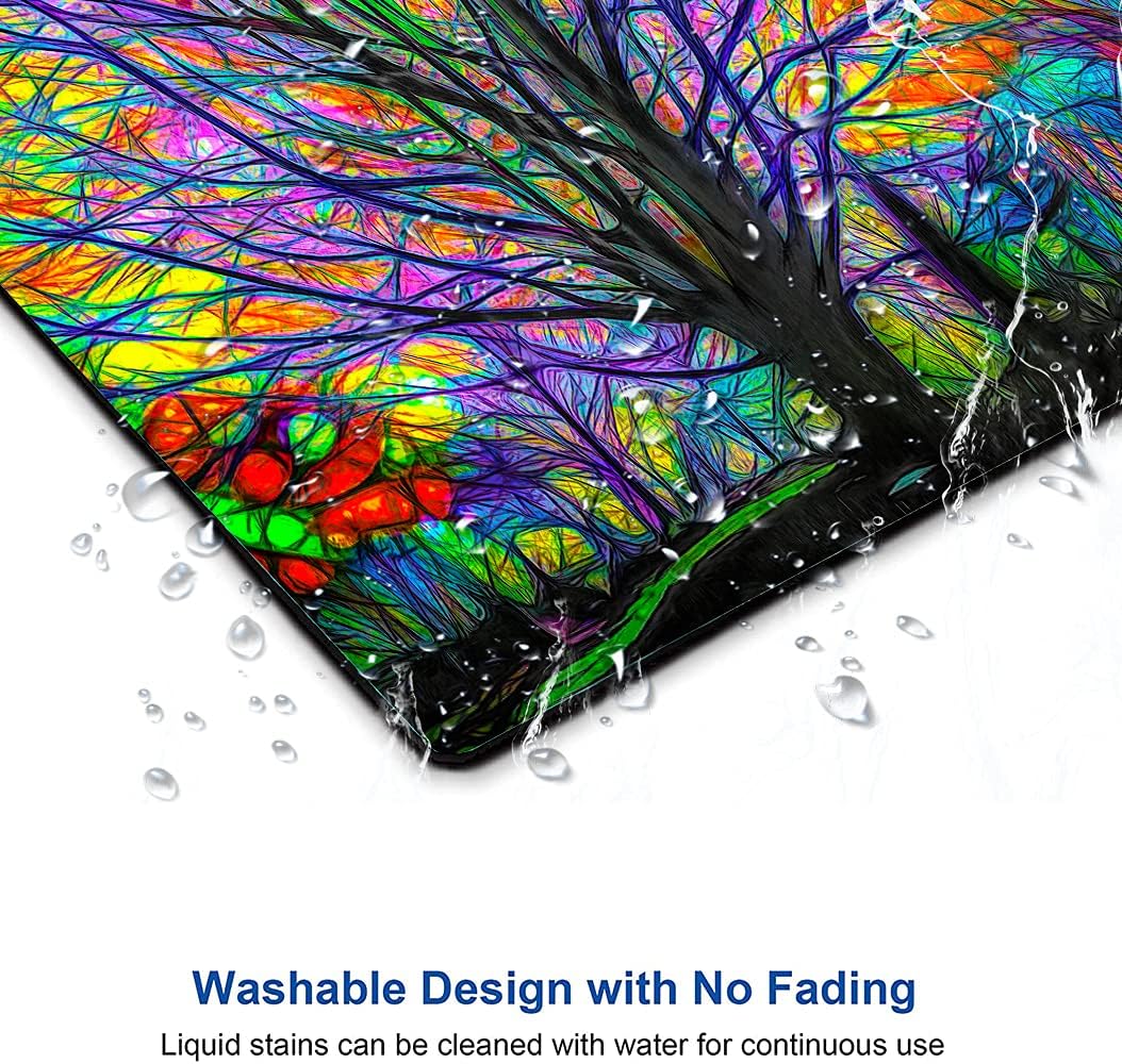 Spring Life Tree Custom Design Square Waterproof Non-Slip Rubber Base Mouse Pad for Office Laptop, 9.5"x7.9"x0.12" Inch