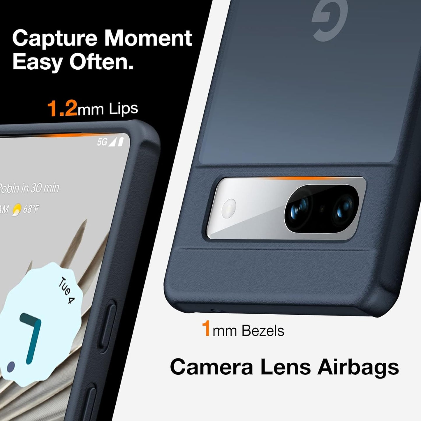 TORRAS Marsclimber for Google Pixel 7a Case [8FT Military-Grade Protection] [3 Stand Ways] with Firm Kickstand Comfortable and Non-Slip Gripping for Google Pixel 7a Phone Case Slim 5G 6.1 inch, Black