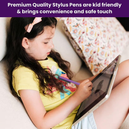 Stylus Pens for Touch Screens, 100 Pieces Universal Colorful Long Metal Stylists Pack for iPad, iPhone, Android, Galaxy, Chrome Book, Tablets, Assorted Colors All Devices - 4"