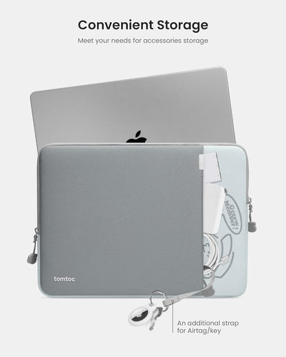 tomtoc 360 Protective Laptop Sleeve for 14-inch MacBook Pro M4/M3/M2/M1 Pro/Max A3112 A3401 A3185 A2992 A2918 A2779 2024-2021, Water-Resistant Case Bag with Accessory Pocket for 13.8 Surface Laptop 7