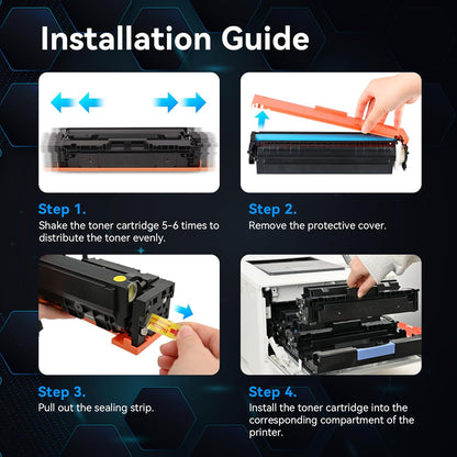 LEMERO 215A Compatible Toner Cartridge Replacement for HP 215A Toner Cartridge Work with HP Color Laseret Pro MFP M182nw M183fdw M155dw M155nw Printer (215A Black Cyan Yellow Magenta, with CHIP)