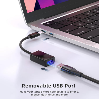 USB C to USB 3.0 Adapter [2 Pack], USB C Male to USB Female OTG Cable Thunderbolt3 to USB Adapter Compatible with MacBook Pro/Air, iPhone 16 Pro Max/16 Plus/16/15, Galaxy S24/S23/S22/S21