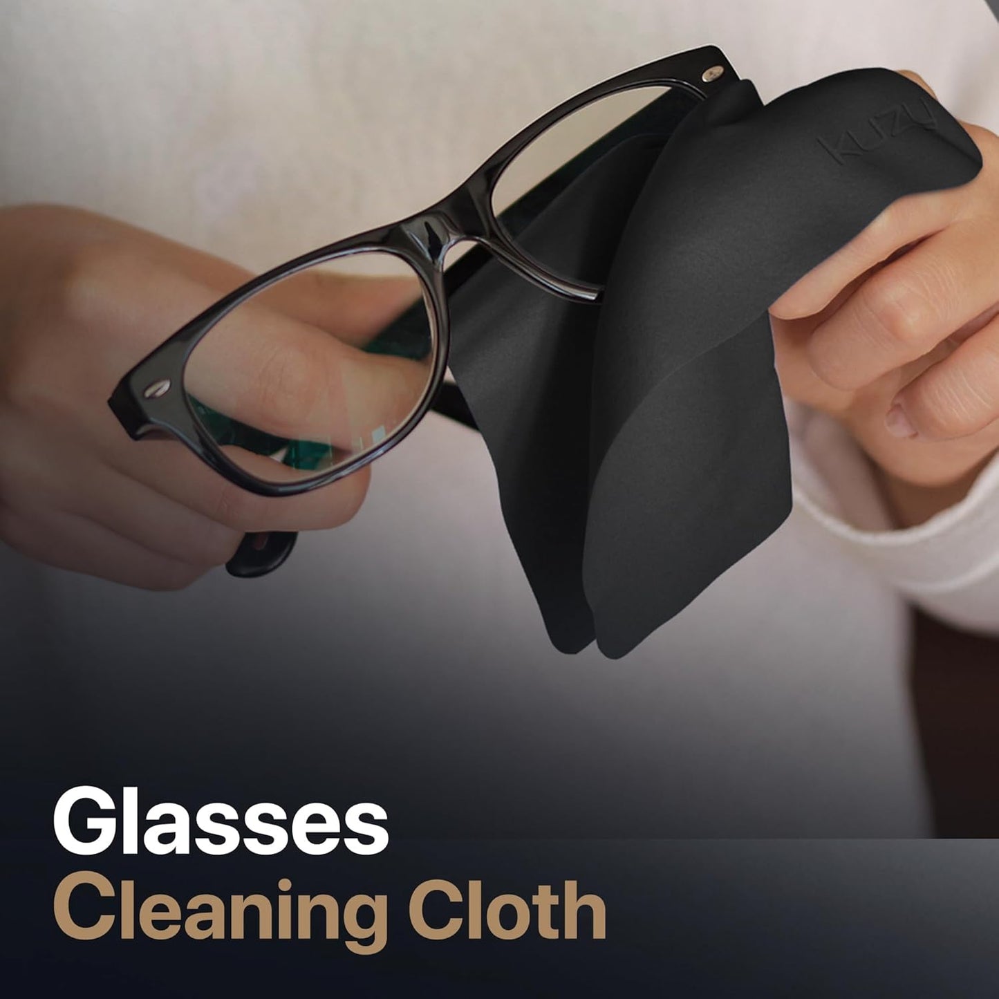 Kuzy Premium Microfiber MacBook Screen Cleaner and Keyboard Protector - Anti-Imprint Laptop Cleaning Cloth for MacBook Pro 16" and MacBook Air 15", Scratch-Free, 13 x 8.5 inches, 1 Pack - Black