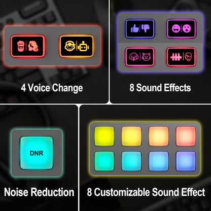 Podcast Equipment Bundle for 2 with Dual XLR-3.5 Condenser Micophones with Mic Pop Filters Audio Equipment for Live Streaming/ Recording, Online Gaming for Phone/ Laptop/ PC Audio Interface M100