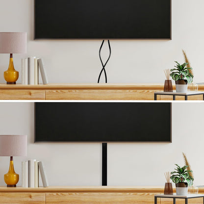 Rubber Bond TV Cord Hider Cable Protector - Strong Self Adhesive Wall Cord Cover Cable Hider - Low Profile Cable Management Wall Cord Concealer Cable Raceway (Black, 10 Feet)