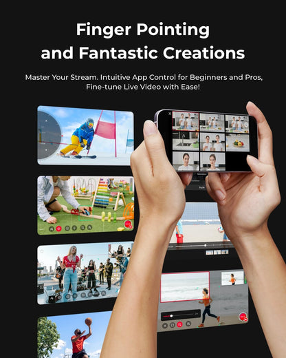 OBSBOT Tail Air & Smart Remote Combo, Streaming Camera with AI Tracking PTZ, Intelligent APP, Gesture Control, HDMI/USB-C/Wireless Webcam, Video Cameras for Filming, Worship, Content Creator, etc.