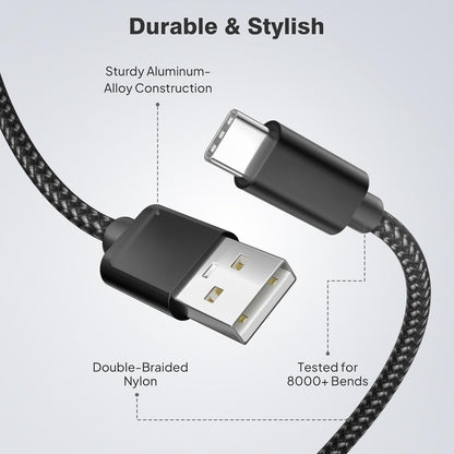 Elebase for Airpods 4 USB C Charger Cable 3 Pack 1.5/3.3/6.6FT,Type C Charging Cord for Apple Airpods 4th Generation,AirPods Pro 2 2023,Airpods Max 2 2024,iPhone 16 Pro Max Plus 15