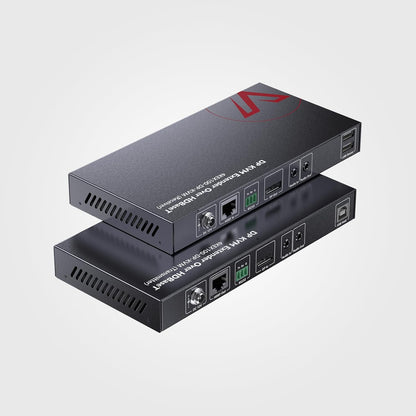 AV Access HDBaseT DisplayPort KVM Extender, Zero Latency, 4k@30Hz/1080P@120Hz, DP 1.2 PoE Extender, 2 USB 2.0 Ports for Keyboard and Mouse, EDID, Over Single Cat5e/6/6a/7 Up to 330ft (4KEX100-DP-KVM)