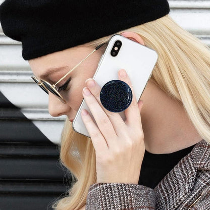 3 Pack Fashionable Clear Glitter Expandible Collapsible Moblile Phone Grip Stand Holder for Smartphones and Tablets Cell Phone Accessory-5 (Black Gradient Colorful Glitter)