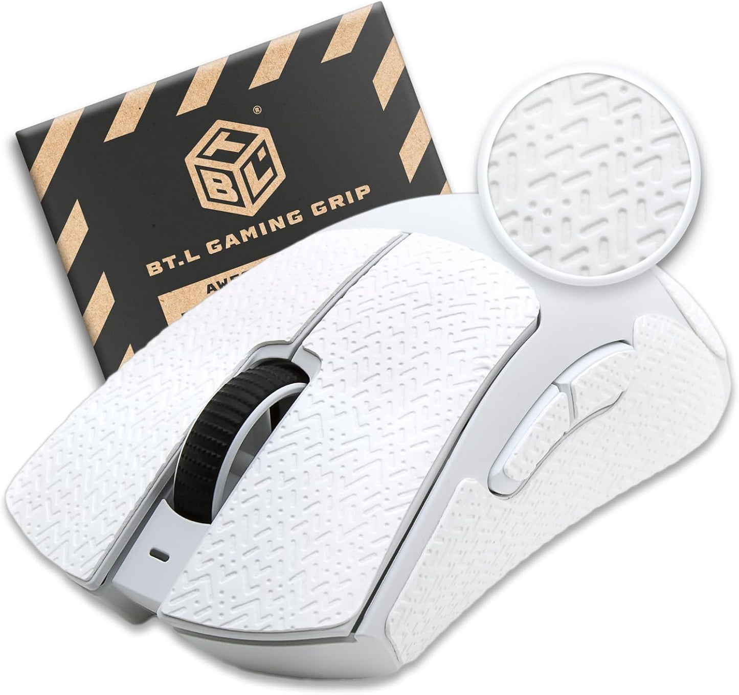 BT.L Mouse Grip for Razer DeathAdder V3, Razer DeathAdder V3 Pro Wireless (White)
