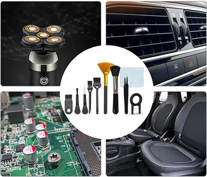 Computer Keyboard Cleaning Brush, Anti Static Nylon Electronics Cleaning Brush Kit, for Computer Keyboard, Printer, Phone, Sewing Machine, Car Interior Detailing, Razor Cleaning (Set of 10)