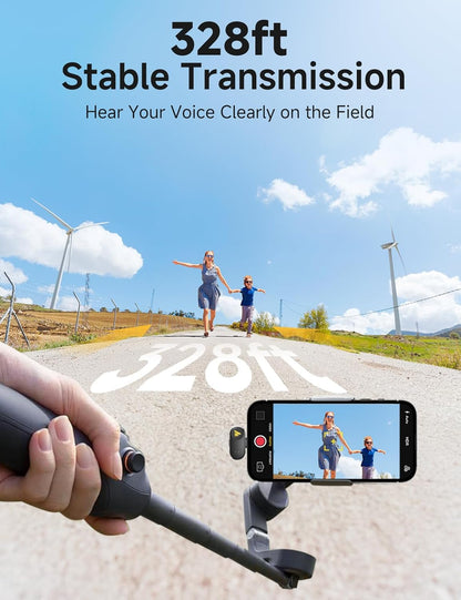 MAONO Wave T1 Mini Wireless Lavalier Microphone for iPhone 16 15 Android Tablet PC with USB-C Plug, Noise Cancellation, AI Voice Filter, 30H Used with Charging Case for Video Recording TikTok YouTube