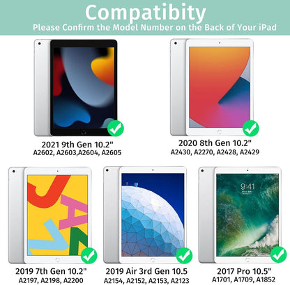 OYEEICE Keyboard Case for iPad 9th Generation - Detachable Wireless Backlit Keyboard, Upgraded Magnetic Cover with Pencil Holder for iPad 9th/8th/7th Gen, iPad Pro 10.5" & iPad Air 3rd Gen - Green